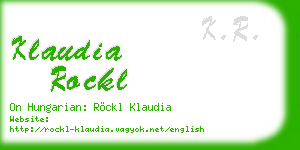 klaudia rockl business card