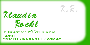 klaudia rockl business card